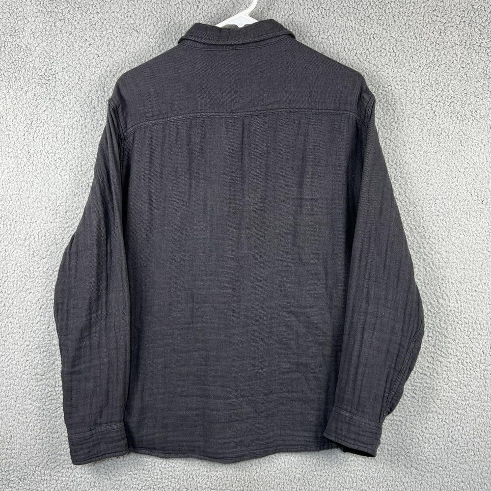 Carbon 2 Cobalt Button Up Flannel Shirt Mens Large Grey Long Sleeve - Picture 5 of 11